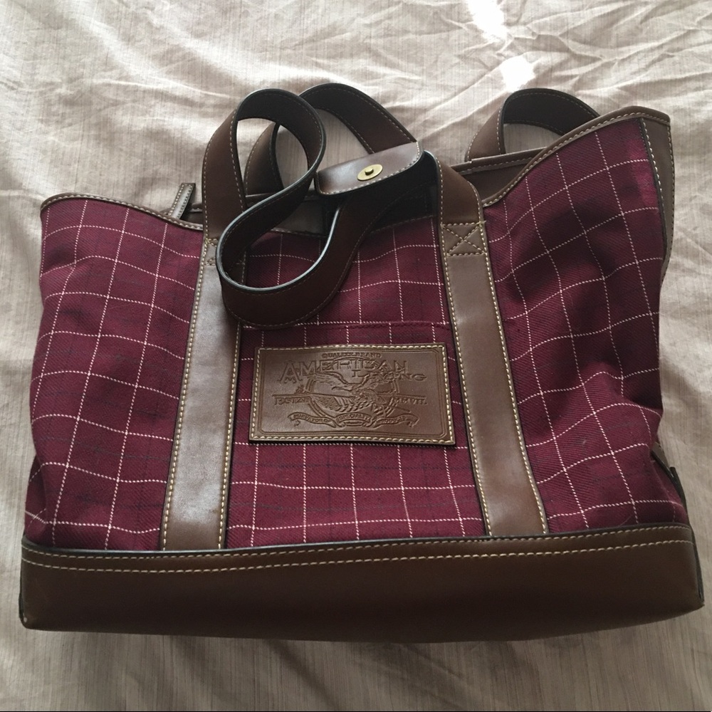Maroon American Living Large Purse/Tote